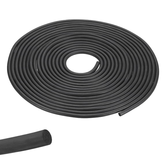 Uxcell Foam Backer Rod for Gaps and Joints, 1/4" x 16Ft EPDM Rubber Foam Caulk Saver Weather Stripping Seal for Concrete Joints, Wall Cracks, Driveway and Joint Fillers, Black