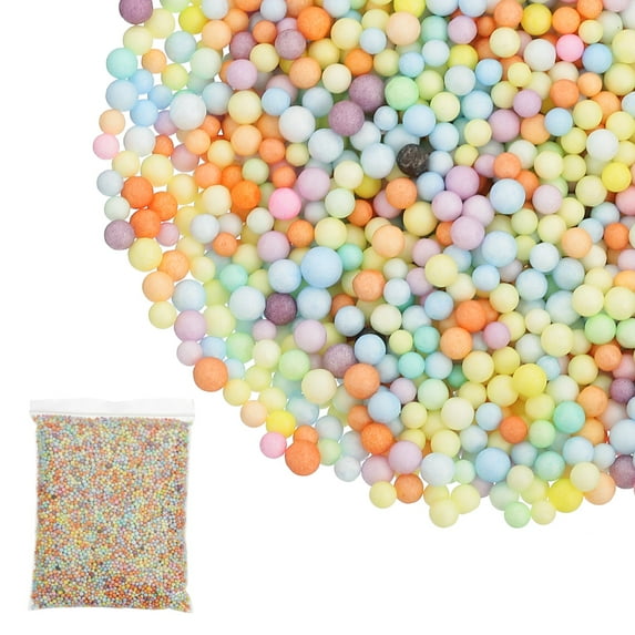 Uxcell Foam Beads, Foam Balls, Mini Small Balls Polystyrene Beads for DIY Craft Supplies Wedding Party Art Homemade Light Multicolor 2-3mm