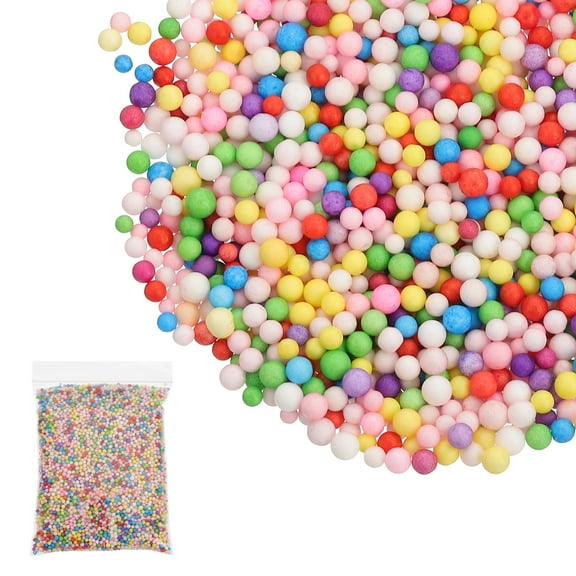Uxcell Foam Beads, Foam Balls, Mini Small Balls Polystyrene Beads for DIY Craft Supplies Wedding Party Art Homemade Multicolor 2-3mm