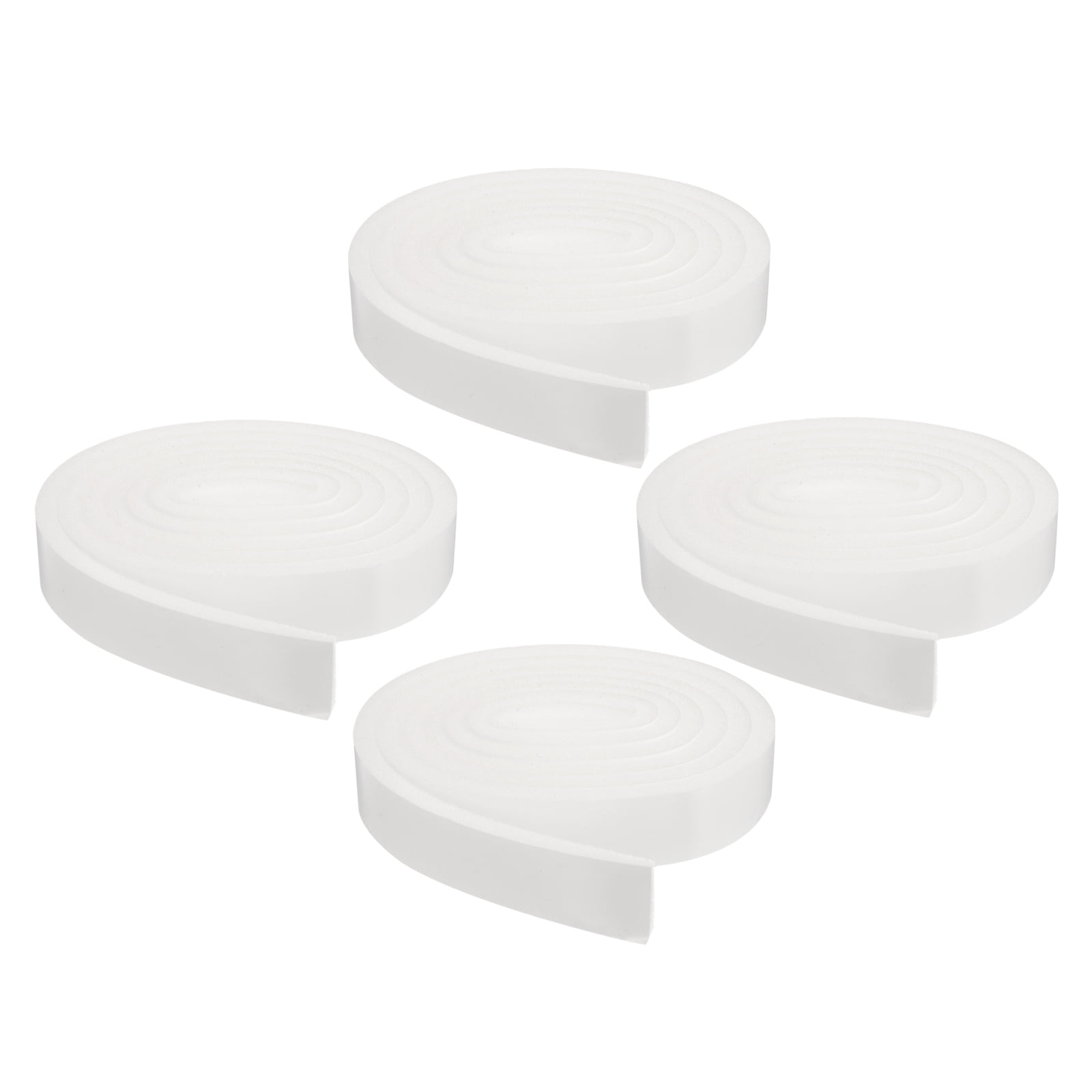 Uxcell Foam Insulation Tape 1-3/16" W x 3/8" t x 6.5FT, 4 Pcs Single-Sided Self Adhesive Weather Stripping Door Seal Strip for Door Window Air Conditioning, White