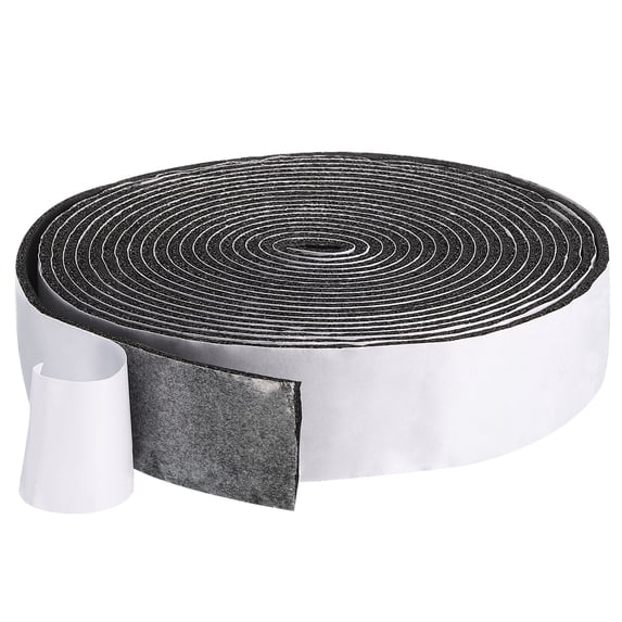 Uxcell Foam Insulation Tape Self Adhesive 16.4 Feet 1.38" x 0.12" Weather Stripping Door Seal Strip for Doors and Window