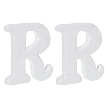 Uxcell Foam Letters R Letter EPS White Polystyrene Letter Foam 100mm/4 Inch for Crafts, Party Decoration, Pack of 2