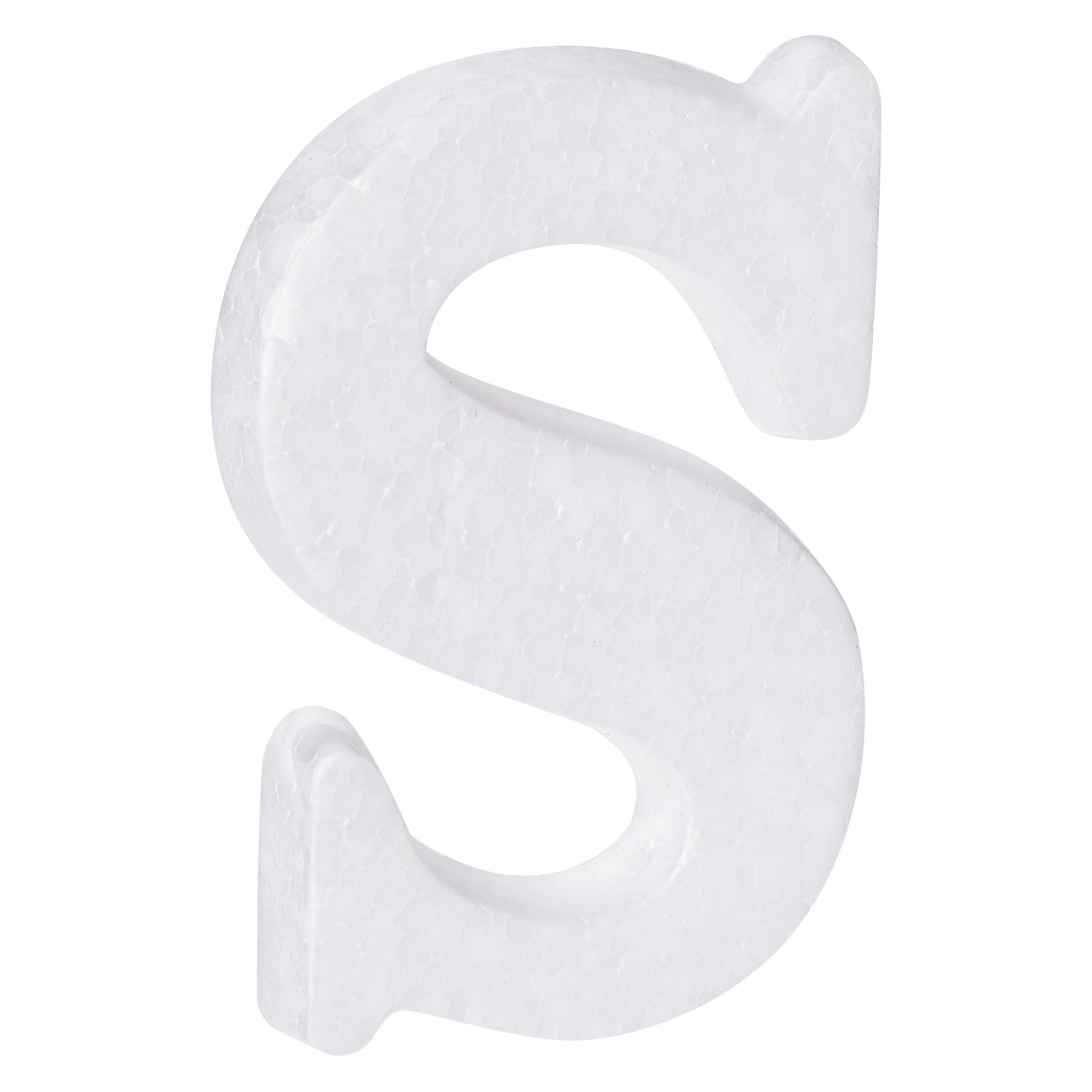 Uxcell Foam Letters S Letter Polystyrene Letter Foam 100mm/4 Inch EPS White