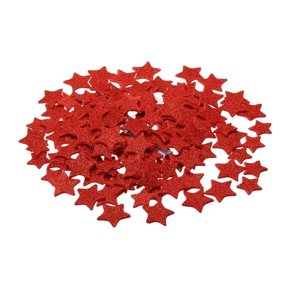 Uxcell Foam Stickers,2Pack 300Pc EVA Adhesive Glitters Foam Shape Sticker,Red Pentagram