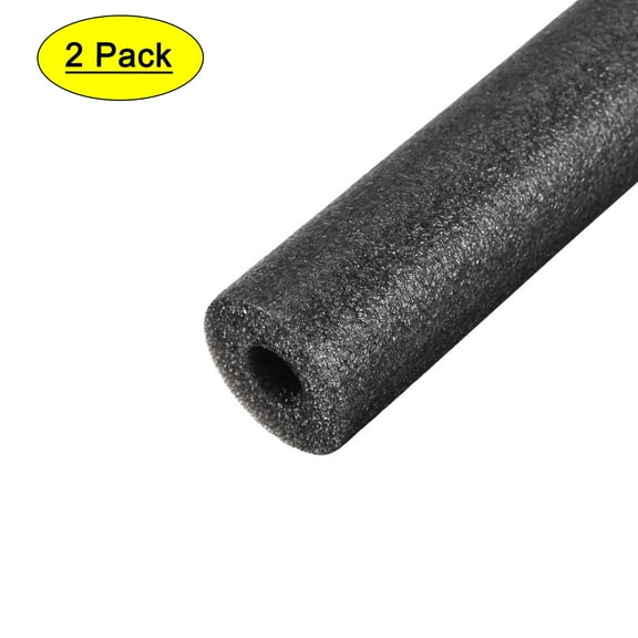 Uxcell Foam Tube 1.64 ft Length 0.51in ID 1.44in OD Hollow Polyethylene Black 2 Pack