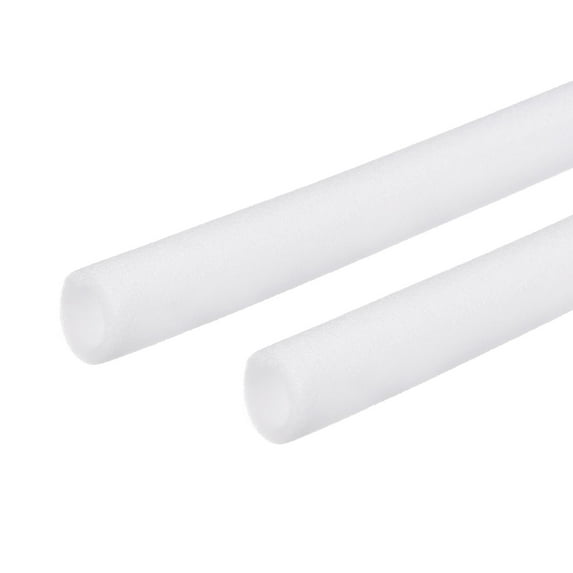 Uxcell 2 Pcs Foam Tube Sponge Protective Sleeve Heat Preservation Polyethylene Foamed Cotton White 0.8" x 1.2"