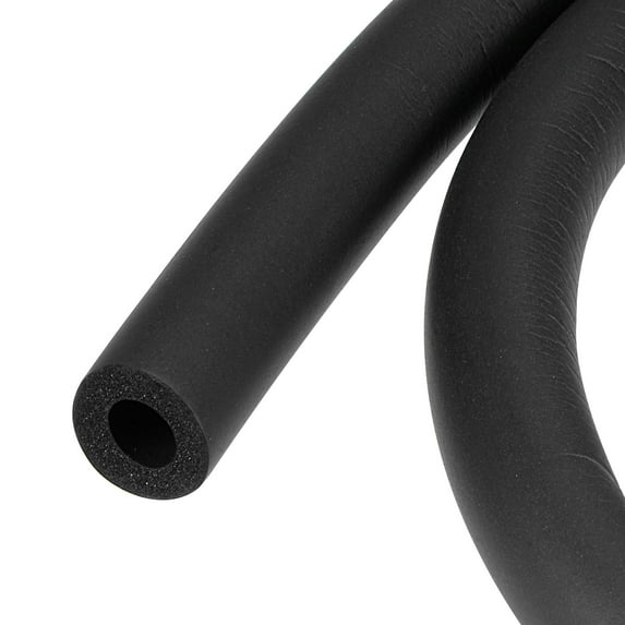 Uxcell 2Pcs Foam Tubing Tube Covers for Handle Grip Support Pipe Insulation Black 10mm x 20mm x 1m