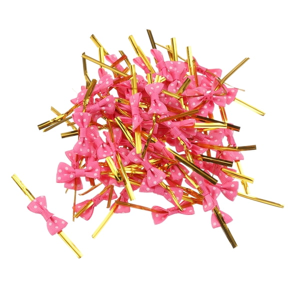 Uxcell Foil Twist Ties 3.1" Plastic Closure Tie for Bread, Candy Dark Red 100Pcs