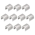 thumbnail image 1 of Uxcell Fold Over Crimp Caps, 12 x 9mm Ribbon End Clasp Tips Clamp Cord Ends, White Nickel 200 Pack, 1 of 6
