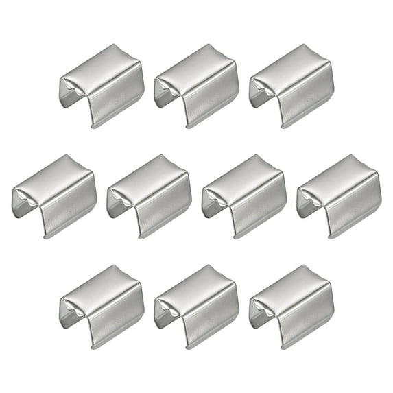 Uxcell Fold Over Crimp Caps, 15 x 9mm Ribbon End Clasp Tips Clamp Cord Ends, White Nickel 200 Pack