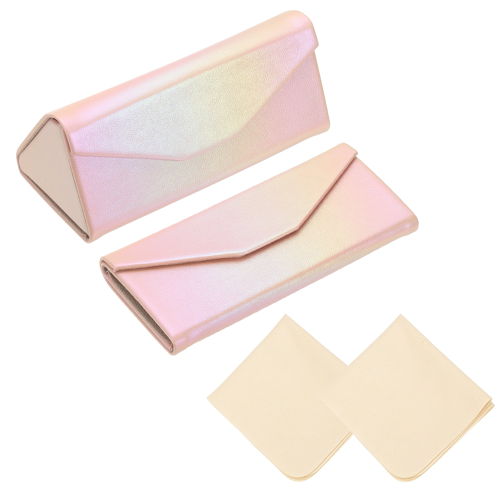 Uxcell Foldable Glasses Case, 2 Pcs Triangle Magnetic Sunglasses ...