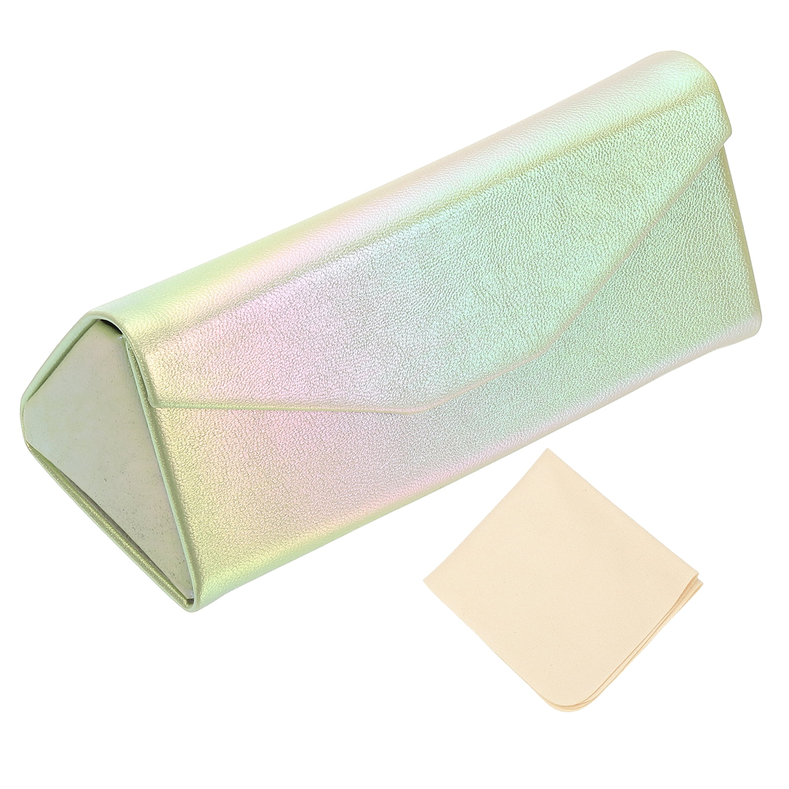 Uxcell Foldable Glasses Case, Triangle Magnetic Sunglasses Organizer PU ...