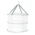 thumbnail image 1 of Uxcell Folded Mesh Clothes Hanging Dryer, 2 Layers Sweater Drying Rack, White Gray, 1 of 5