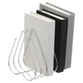 thumbnail image 1 of Uxcell Folder Organizer Stand, 7 Slot Metal Heart Shaped File Rack File Holder for Desk Magazine Letter Paper Mail Home Office Decor Magazine Letter Paper Mail, Silver Tone, 1 of 6