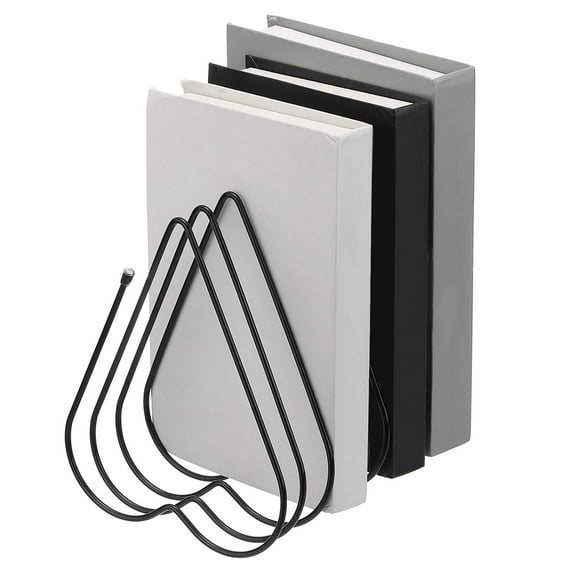 Uxcell Folder Organizer Stand, 7 Slot Metal Heart Shaped File Rack File Holder for Desk Magazine Letter Paper Mail Home Office Decor Magazine Letter Paper Mail, Black