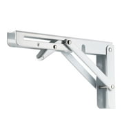 Uxcell Folding Bracket 10 inch 9.84'' for Shelf Wall Mounted Support Collapsible Long Silver Tone