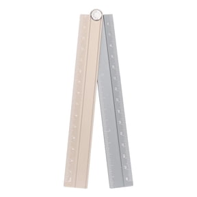 Uxcell Folding Straight Ruler 30cm Metric Aluminum Alloy Protractor Foldable Angle Ruler Geometric Measuring Tool with Angle Line for Architects Artists Office, Gold Tone Silver Tone