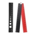 thumbnail image 1 of Uxcell Folding and Straight Ruler Kit 30/15cm Metric Aluminum Alloy Protractor Foldable Angle Wave Edge Ruler with Hollow Circle for Home Classroom Office, Black-Red, 1 of 7