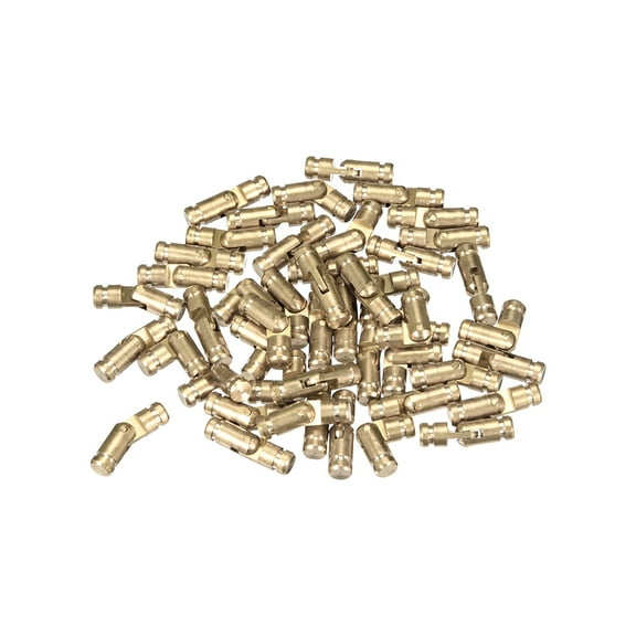 Uxcell Folding Support Hidden Concealed Cylinder Hinge Brass Tone 4mm x 15mm 50pcs