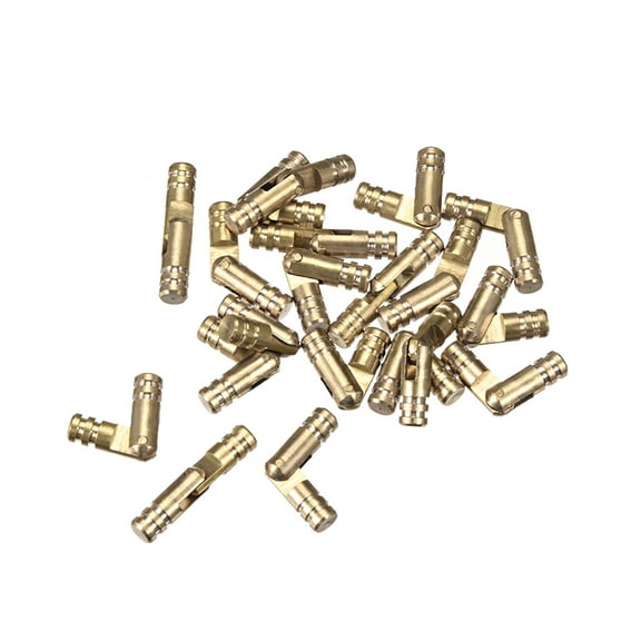Uxcell Folding Support Hidden Concealed Cylinder Hinge Brass Tone 4mm x 20mm 20pcs