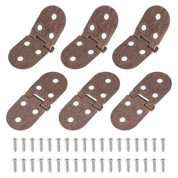 Uxcell Folding Table Flip Hinge, 270 Degree Butler Tray Hinges for Cabinets and Furniture Red