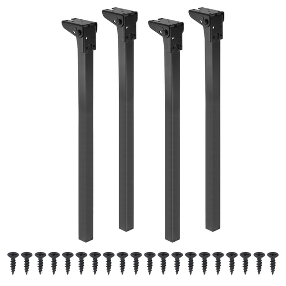 Uxcell Folding Table Legs 4Pcs 27.6" Metal Foldable Table Furniture Legs
