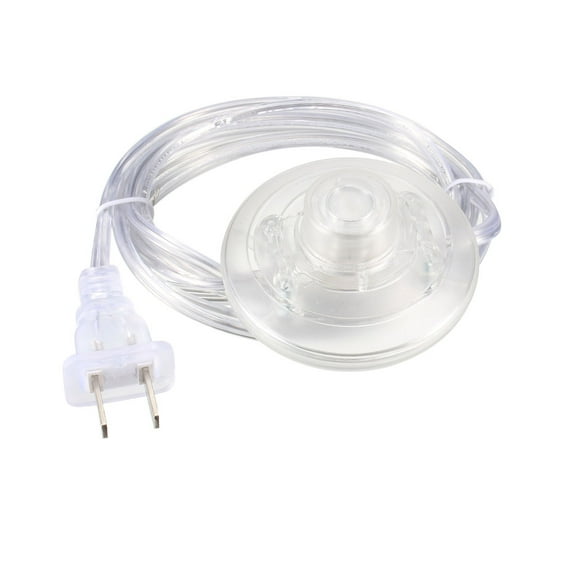 Uxcell Foot Pedal Push Switch Inline Lamp On-off Control With 5.91ft Power Line Clear