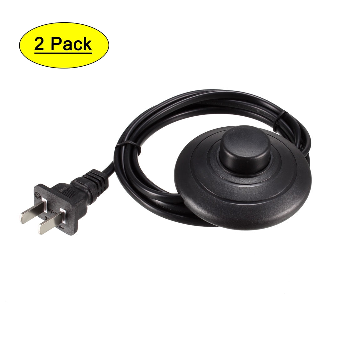 Uxcell Foot Pedal Push Switch Inline Lamp Onoff Control with 5.91ft