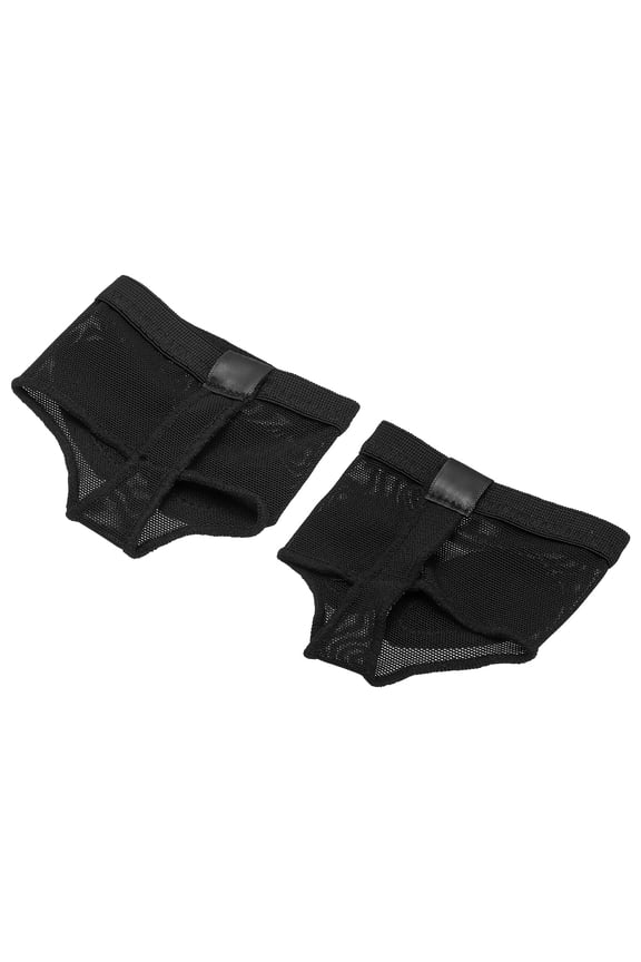 Foot Undies Thongs for Dance, Half Sole Shoes Paws, L(39-40) & Black