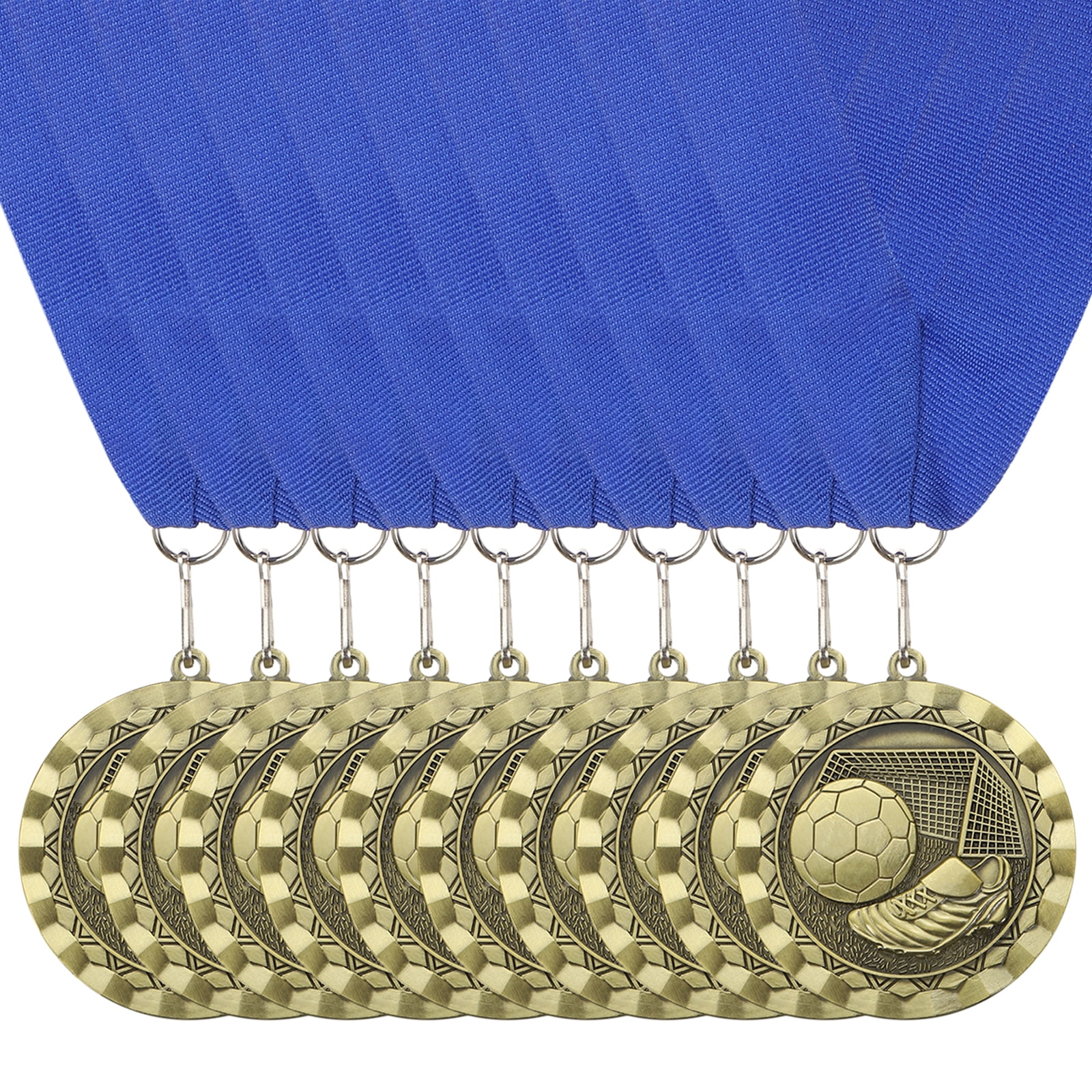 Uxcell Football Events Sneakers Embossing Award Medals with Ribbons, Winner Medals Prizes for Competitions Sports Party Red