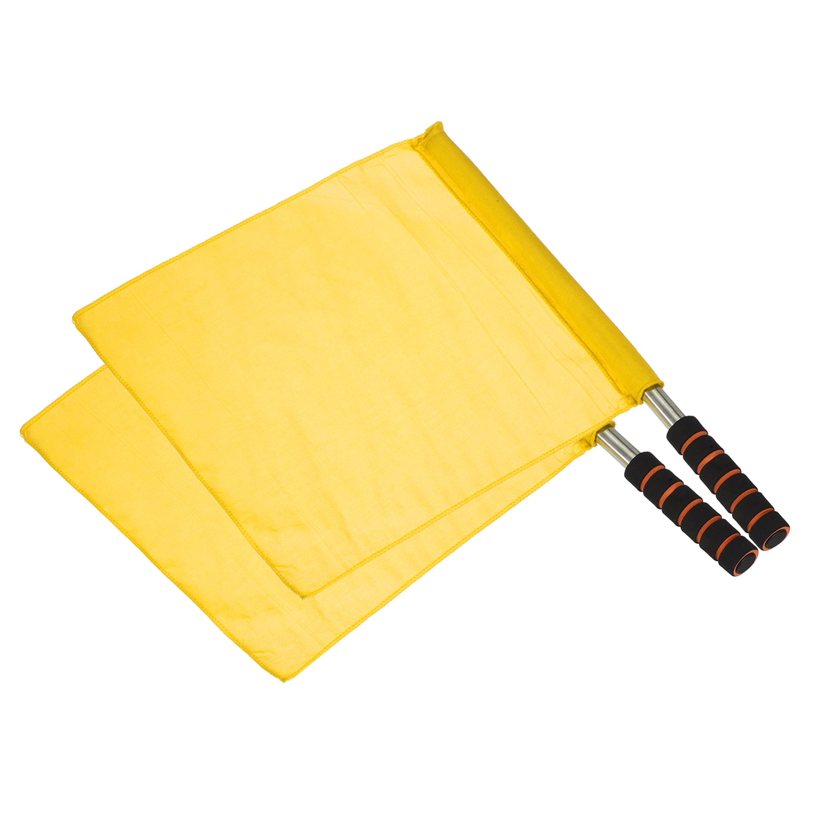Uxcell Linesman Referee Flag Stainless Steel Pole Sponge Grip, Checked