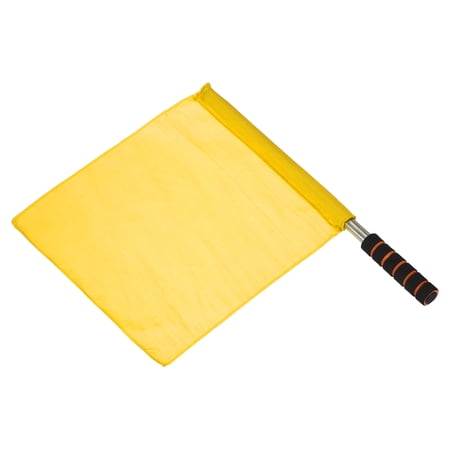 Uxcell Football Linesman Referee Flag Stainless Steel Pole Sponge Grip, Yellow
