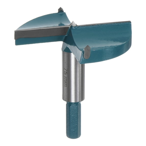 Uxcell Forstner Drill Bit 75mm (2-15/16") Carbide Wood Hinge Hole Opener Hex Shank