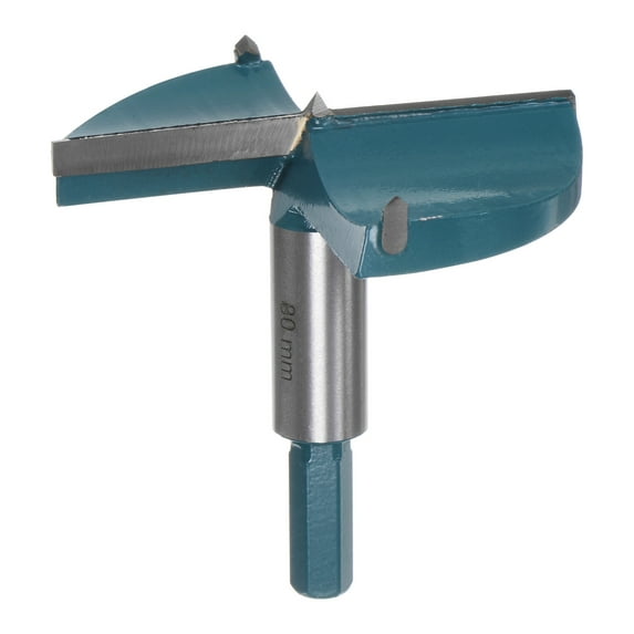 Uxcell Forstner Drill Bit 80mm (3-5/32") Carbide Wood Hinge Hole Opener Hex Shank