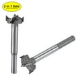 thumbnail image 1 of Uxcell Forstner Wood Boring Drill Bits Dia. Hole Saw Carbide Alloy Steel Tip Round Shank Cutting Wood Tool 22mm, 23mm, 1 of 5