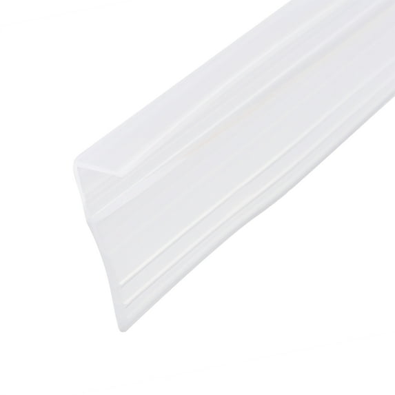 Uxcell Frameless Glass Shower Door Sweep Seal Strip F-Type with 3/4"(20mm) Drip Rail - 3/8"(10mm) x 78.74"
