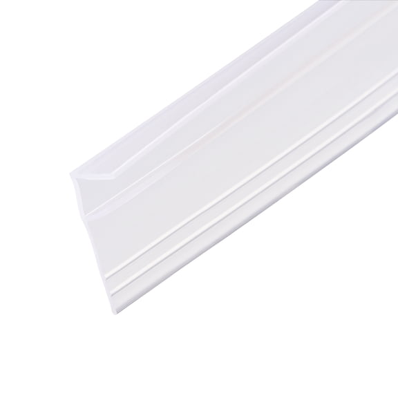 Uxcell Frameless Glass Shower Door Sweep Seal Strip F-Type with 3/4"(20mm) Drip Rail - 5/16"(8mm) x 118"