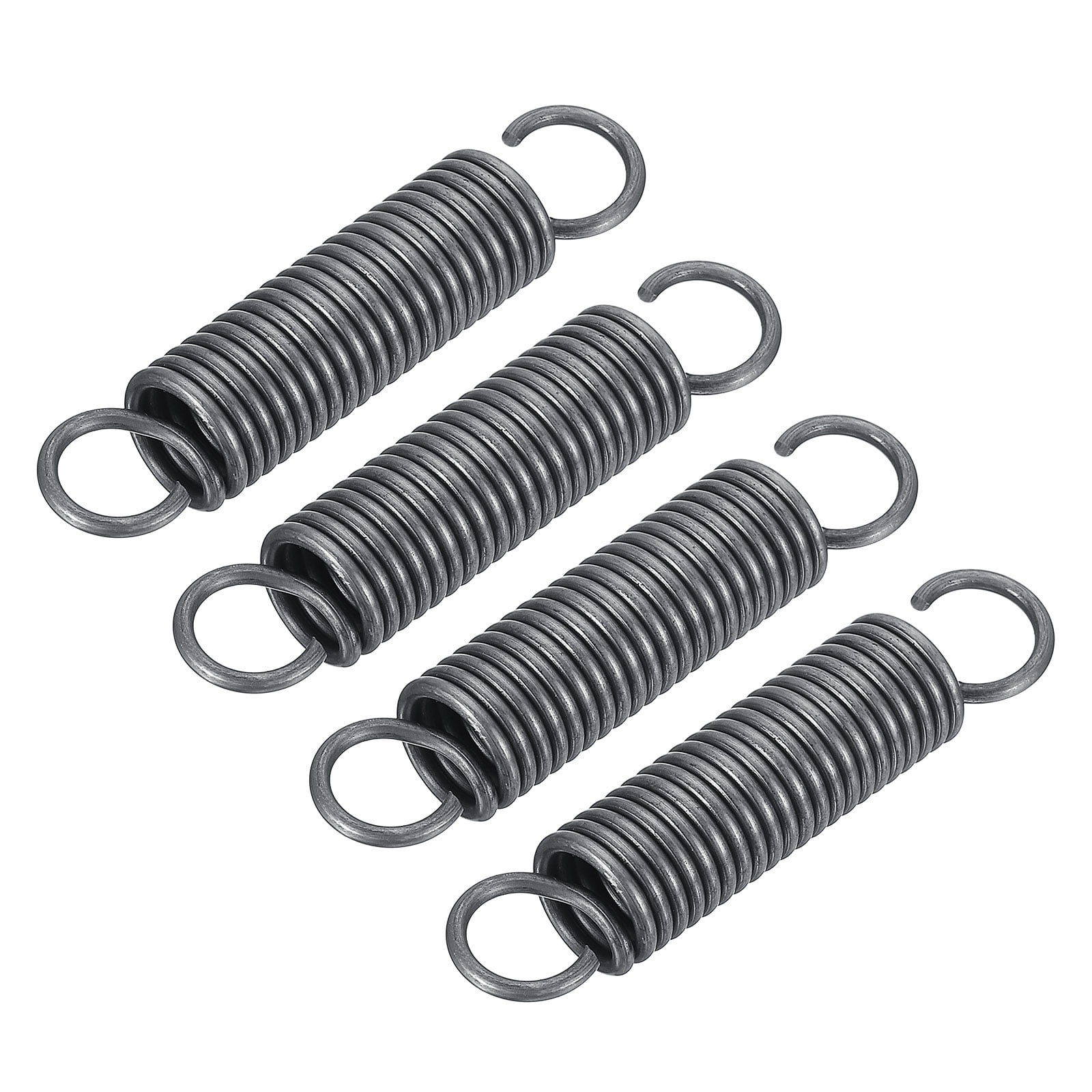 Uxcell Free Length Spring Steel Tension Spring Small Dual Hook Tension ...