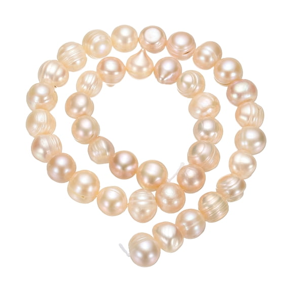 Uxcell Freshwater Pearl Beads, 4-5mm Potato Shape Gemstone Beads 0.8mm Hole Pearl String for DIY Necklace Bracelet Chain Earring Jewelry Making, Pink