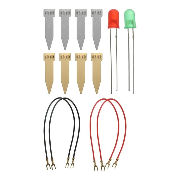 Uxcell Fruit Battery Science Kit, 4 Pcs Fruit Battery Light Science Kit DIY Experiment Orange Potato Lemon Physics