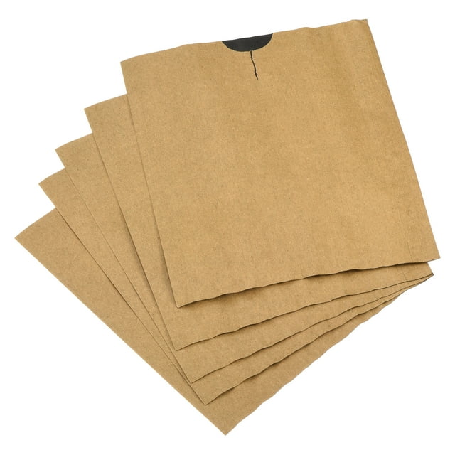 Uxcell Fruit Protection Bag 18x15cm Paper Rectangle Fruit Cover Bag Yellow/Black 100 Pack