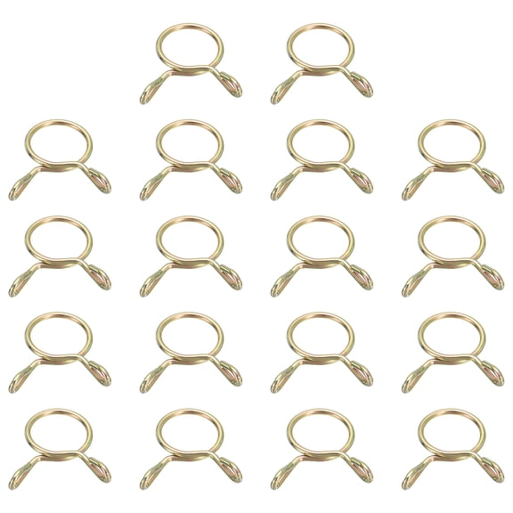 Uxcell Fuel Line Hose Clips, 18Pack 11mm Zinc Plated 65Mn Steel Tubing Spring Clamps
