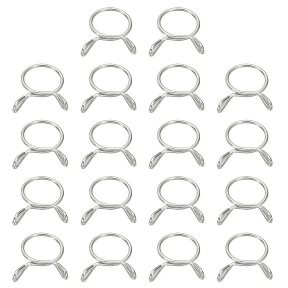 Uxcell Fuel Line Hose Clips, 30Pcs 12mm 304 Stainless Steel Tubing Spring Clamps
