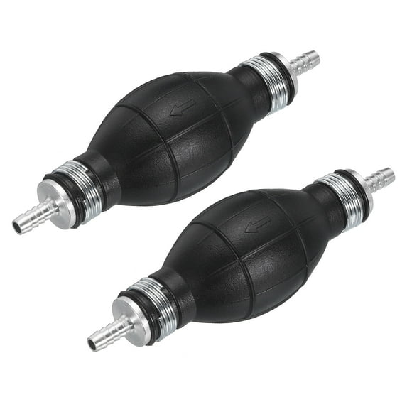 Uxcell Fuel Transfer Pump, 1/4 Inch Rubber Fuel Transfer Vacuum Fuel Line Hand Primer Gasoline Petrol Pump Pack of 2