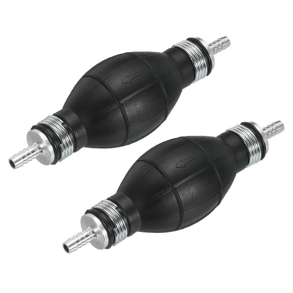 Uxcell Fuel Transfer Pump, 1/4 Inch Rubber Fuel Transfer Vacuum Fuel Line Hand Primer Gasoline Petrol Pump Pack of 2