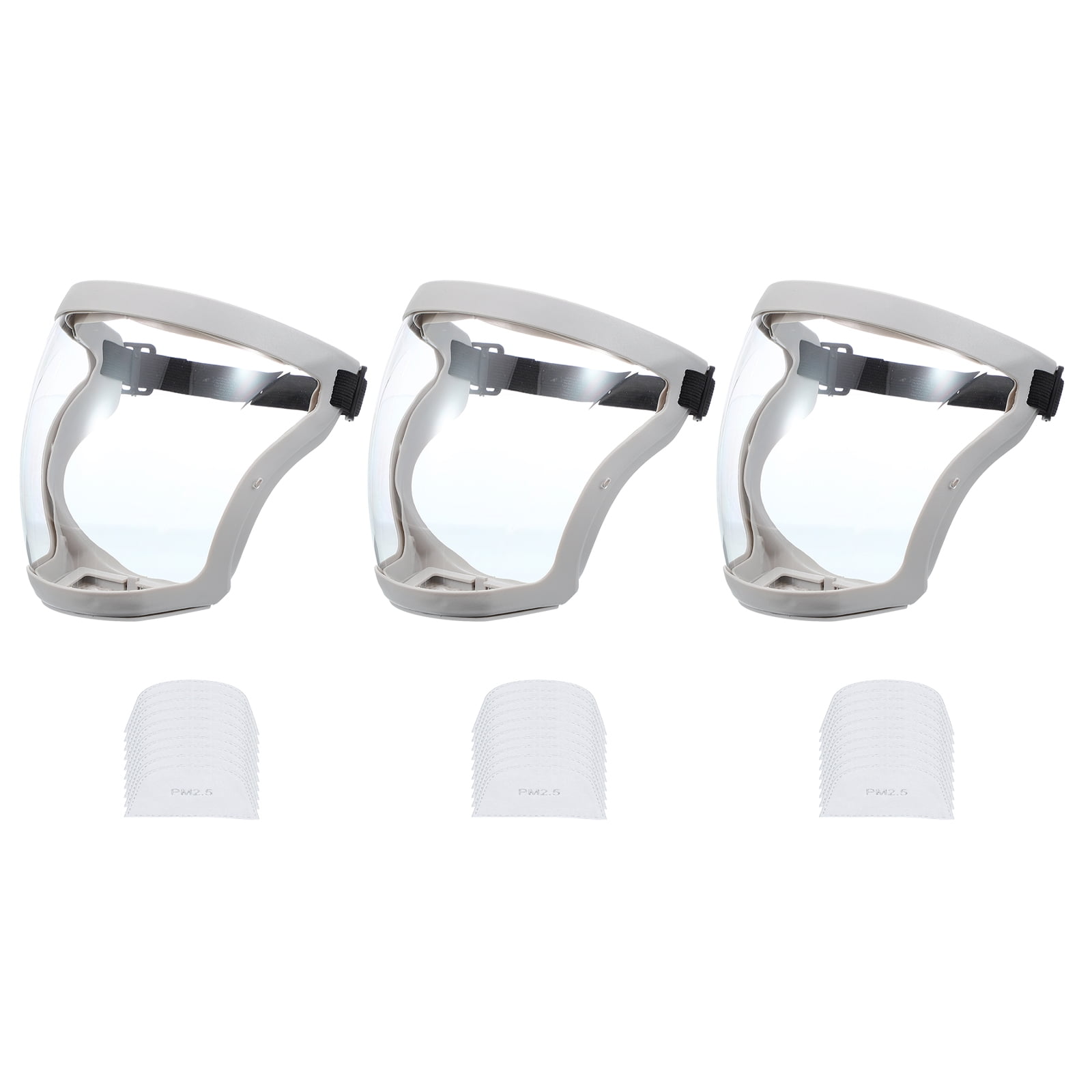 Uxcell Full Safety Face Shields, Anti Fogging Full Safety Face Protection Face Shield Grey