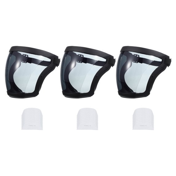 Uxcell Full Safety Face Shields, Anti Fogging Full Safety Face Protection Face Shields Grey