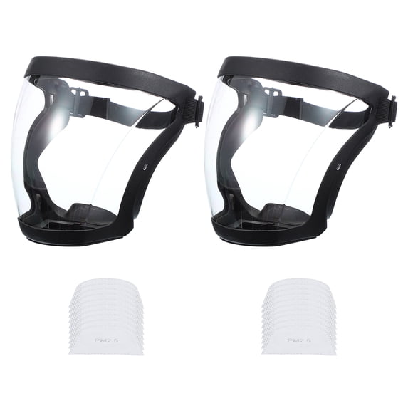 Uxcell Full Safety Face Shields, Anti Fogging Full Safety Face Protection Transparent Face Shield White