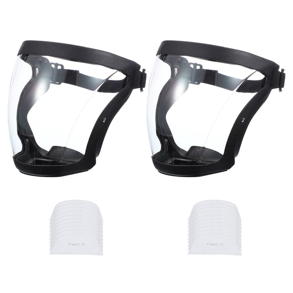 Uxcell Full Safety Face Shields, Anti Fogging Full Safety Face Protection Transparent Face Shield White