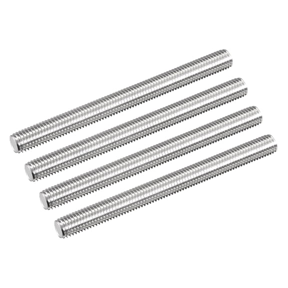 Uxcell Fully Threaded Rod M12 x 140mm 1.75mm Thread Pitch 304 Stainless Steel Right Hand Threaded Rods Bar Studs 4 Pack